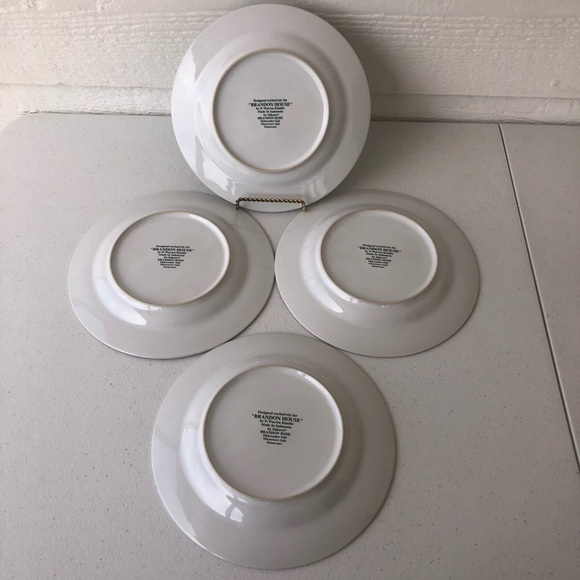 Brandon House “Brandon Rose” Stoneware 8 inch Plates (Set of 4) - Picture 8 of 14